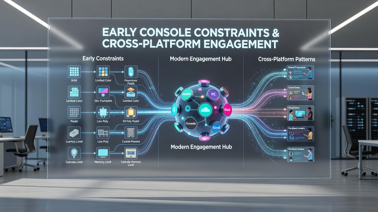 Cross-platform gameplay interfaces shaped by historical console limits and clear boundaries from betting mechanics for UK users